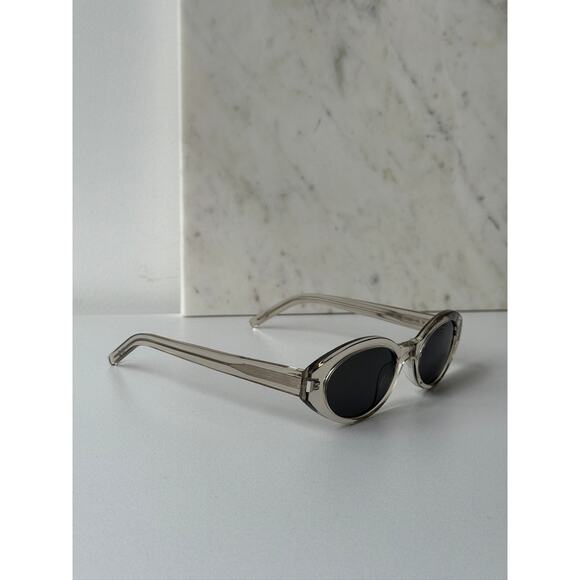 NEW Saint Laurent SL567 Clear Oval Sunglasses - Picture 5 of 8